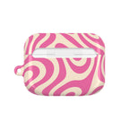 Pink Retro Swirl AirPod Case — Funky 70s Vibe Protective Cover