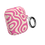 Pink Retro Swirl AirPod Case — Funky 70s Vibe Protective Cover