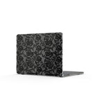 Black Lace Pattern Clear MacBook Case — Protective Decorative Cover