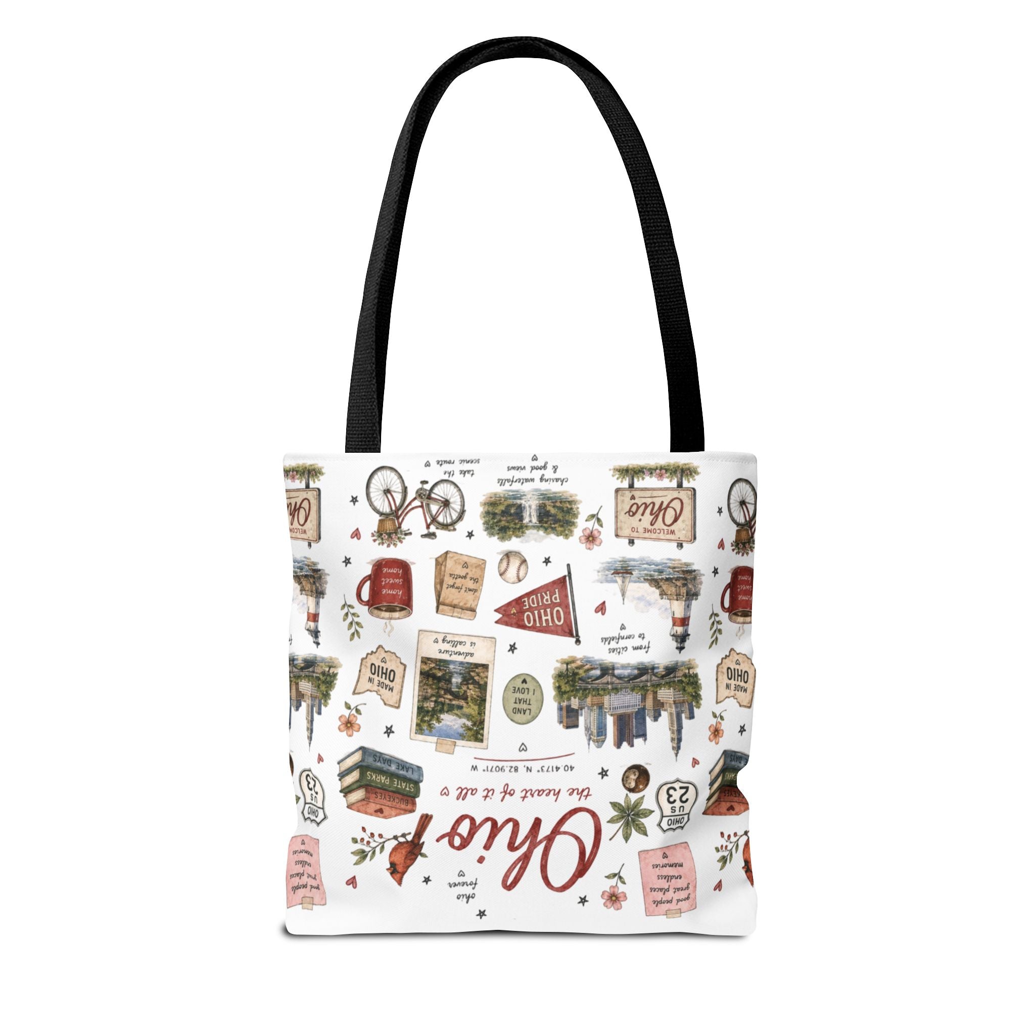 Ohio Illustrated Tote Bag — All-Over-Print Travel & Gift Tote