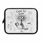 Comp Sci Crew Laptop Sleeve — Cute Fluffy Programmer Illustration
