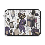 Cute Raccoon Nurse Laptop Sleeve — Nursing Student Gift, Scrubs & Coffee Design