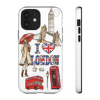 I Love London Illustrated Collage phone case | Tough Case