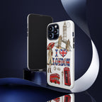 I Love London Illustrated Collage phone case | Tough Case