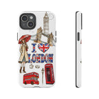 I Love London Illustrated Collage phone case | Tough Case