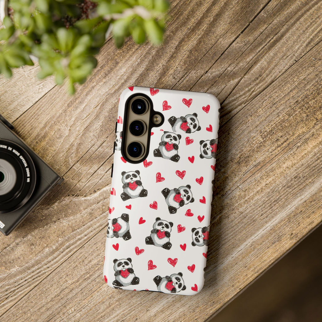 Cute Panda Pattern Phone Case — Tough Cases