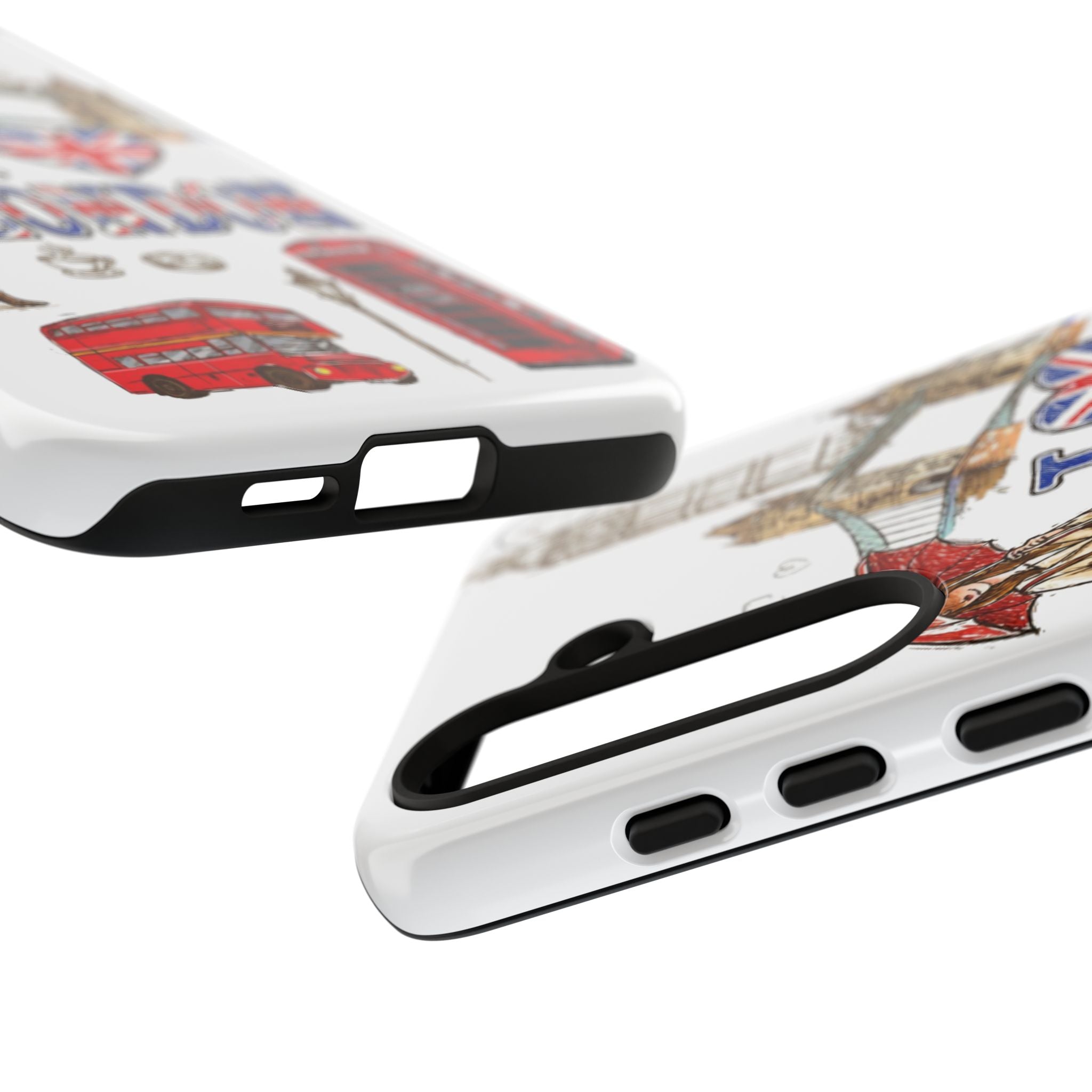 I Love London Illustrated Collage phone case | Tough Case