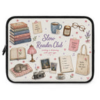 Slow Reader Club Laptop Sleeve — Cozy Bookish Book Lover Sleeve