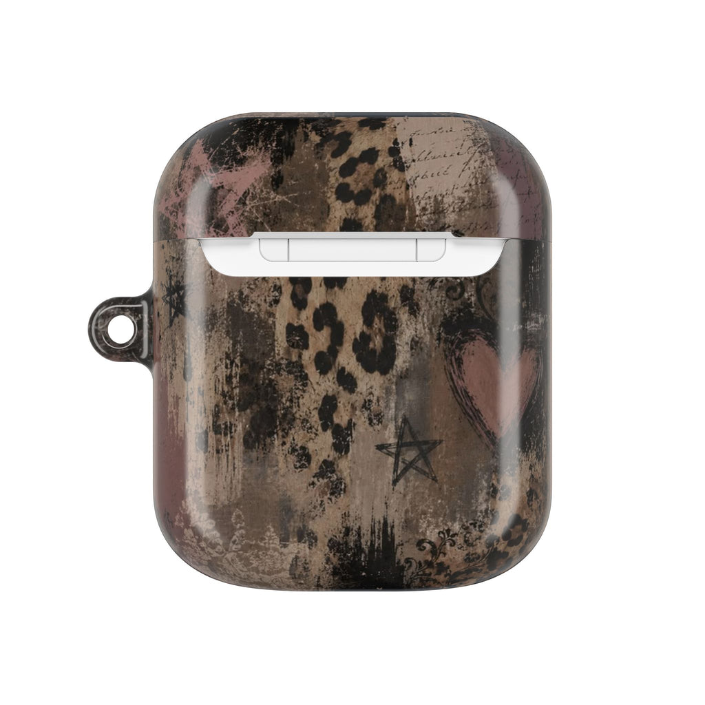 Leopard Heart AirPod Case — Vintage Glam Protective Cover