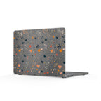 Clear MacBook Case — Heart Confetti Floral Pattern (Gray)