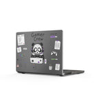 Gamer Crew Matte MacBook Case — Cute Panda Gaming Laptop Skin with Controller & Stickers