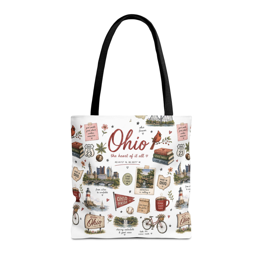 Ohio Illustrated Tote Bag — All-Over-Print Travel & Gift Tote