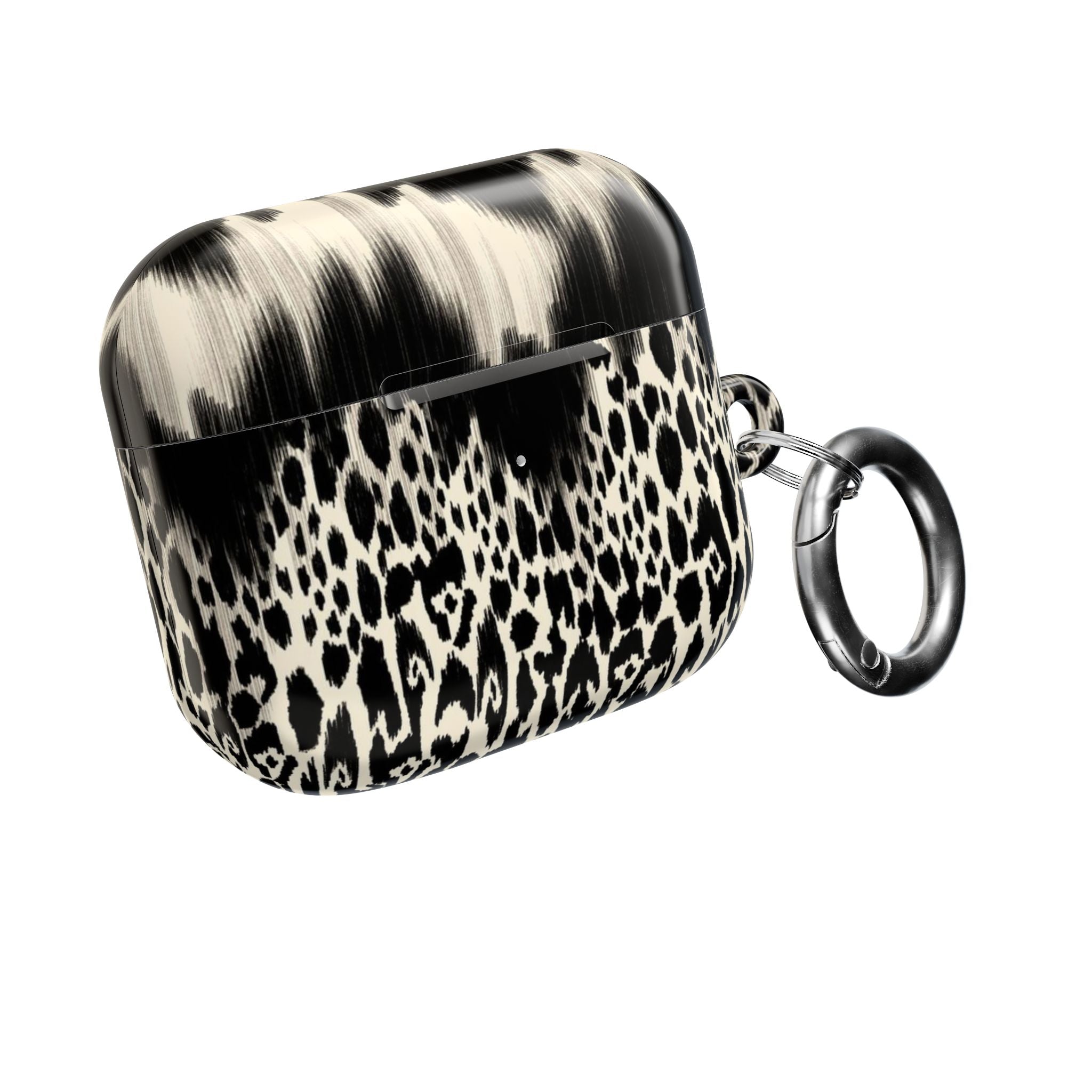 Leopard Print AirPod Case — Black & Ivory Chic Protective Cover