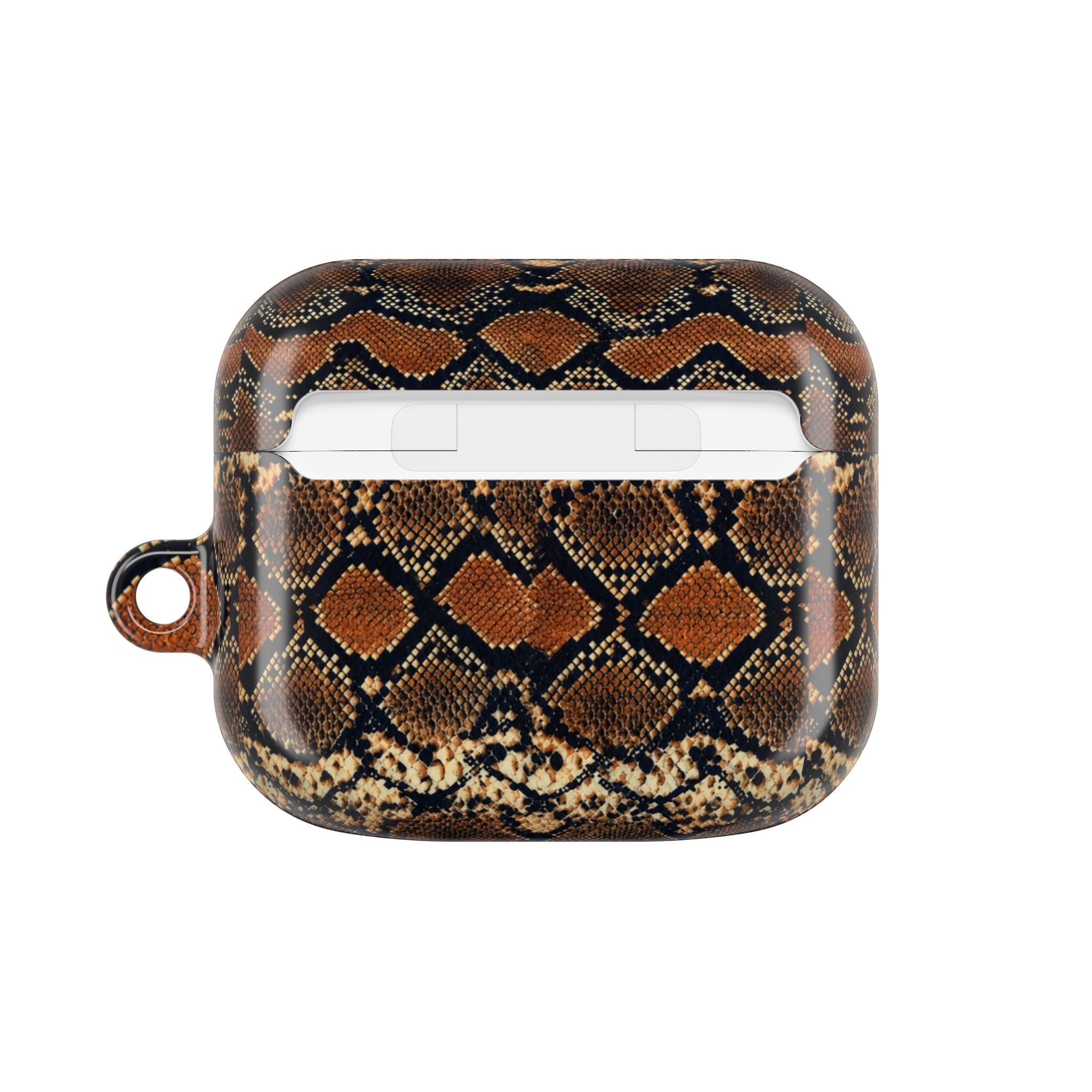 Snake Print AirPod Case — Brown Python Pattern Protective Cover