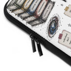 Physics Doodle Laptop Sleeve — Cute Science Notes & Cat Illustration
