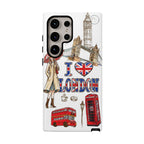 I Love London Illustrated Collage phone case | Tough Case