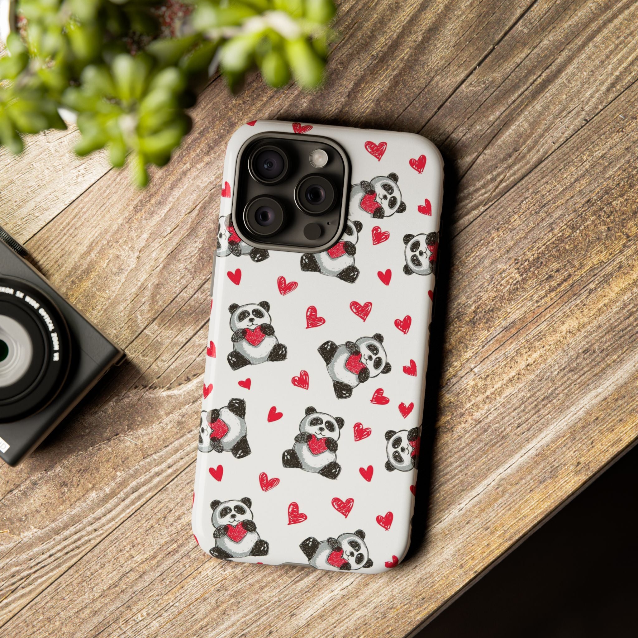 Cute Panda Pattern Phone Case — Tough Cases