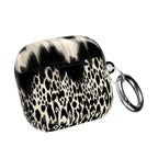 Leopard Print AirPod Case — Black & Ivory Chic Protective Cover