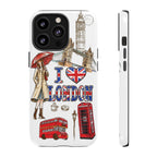 I Love London Illustrated Collage phone case | Tough Case