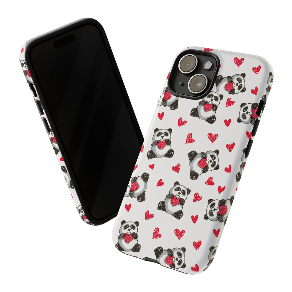 Cute Panda Pattern Phone Case — Tough Cases