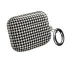 Houndstooth AirPod Case — Black & White Retro Pattern Protective Cover