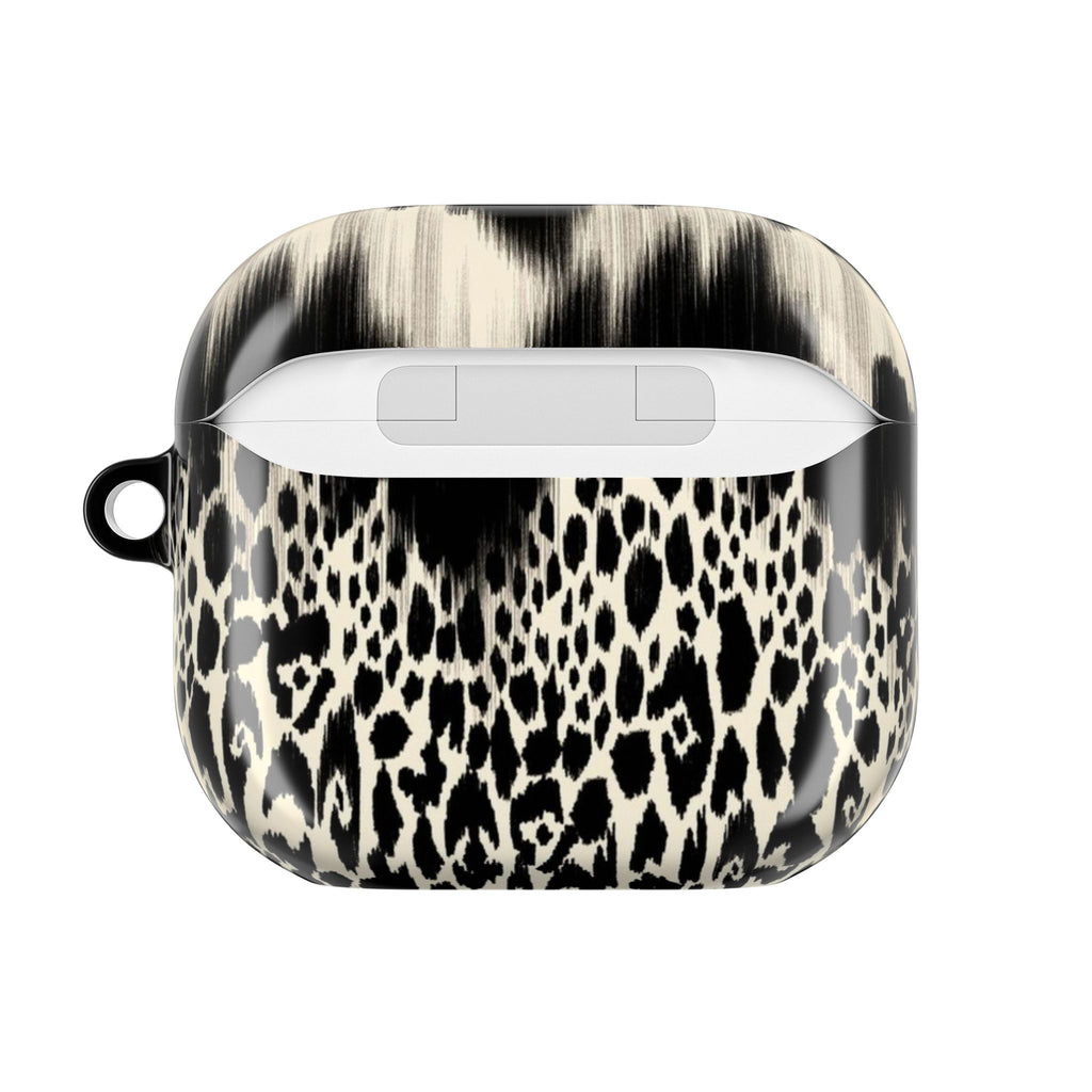 Leopard Print AirPod Case — Black & Ivory Chic Protective Cover