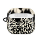 Leopard Print AirPod Case — Black & Ivory Chic Protective Cover