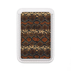 Brown Snakeprint Vegan MagSafe Wallet
