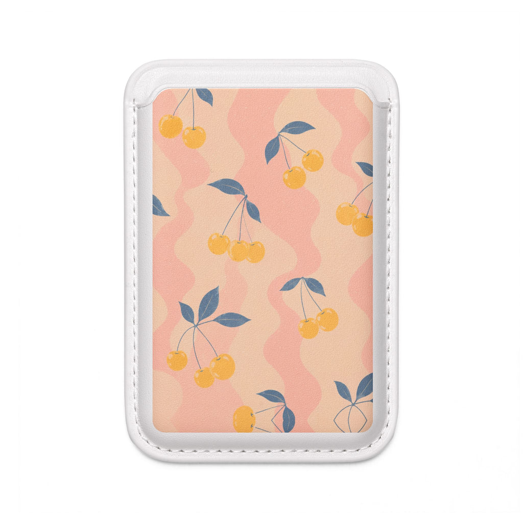 Retro Yellow Cherry - Magsafe Vegan Card Wallet