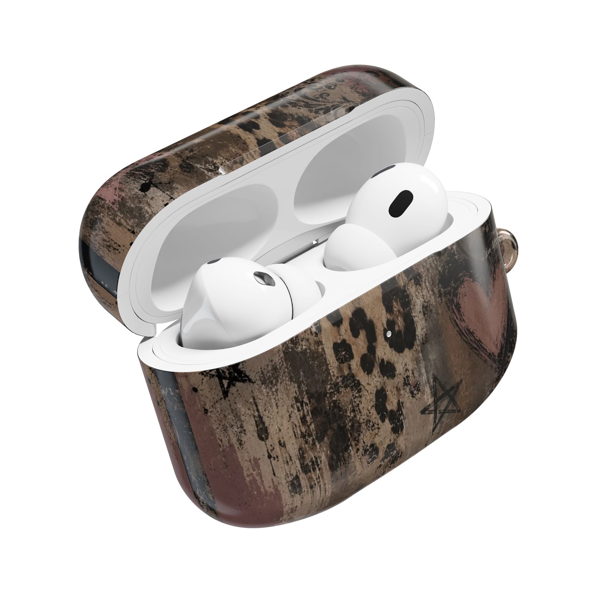 Leopard Heart AirPod Case — Vintage Glam Protective Cover