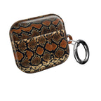 Snake Print AirPod Case — Brown Python Pattern Protective Cover