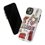 I Love London Illustrated Collage phone case | Tough Case