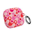 Heart Pattern AirPod Case — Pink Retro Love Protective Cover