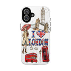 I Love London Illustrated Collage phone case | Tough Case