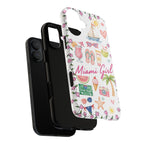 Miami Girl Phone Case — Cute Tropical Summer Collage with Flip Flops, Palm Trees & Ice Cream