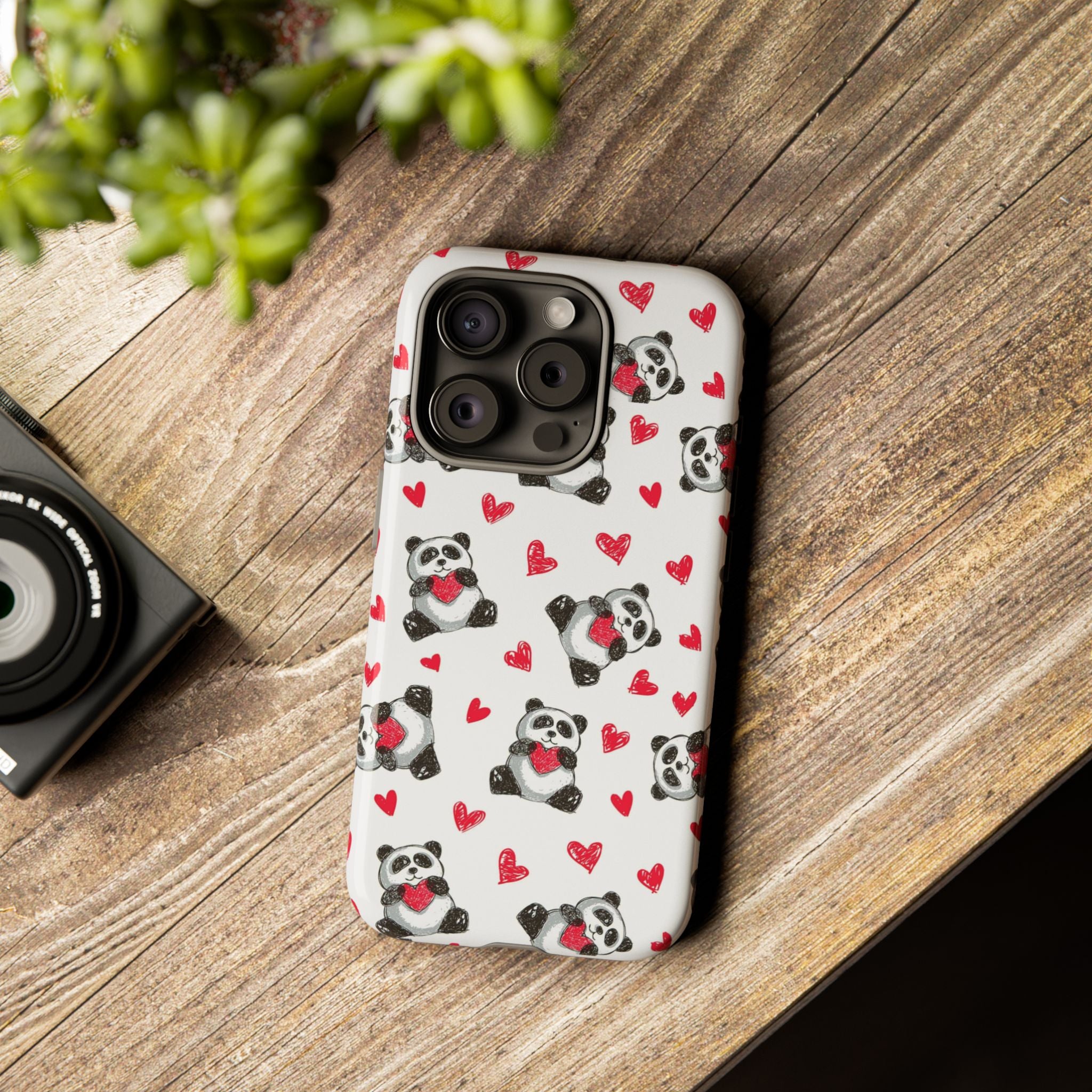 Cute Panda Pattern Phone Case — Tough Cases