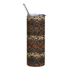 20oz Snake Print Stainless Steel Tumbler – Insulated Travel Cup