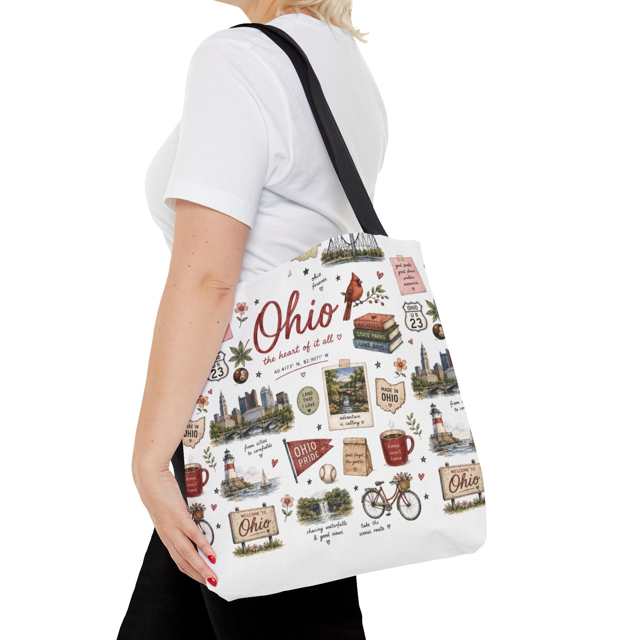 Ohio Illustrated Tote Bag — All-Over-Print Travel & Gift Tote