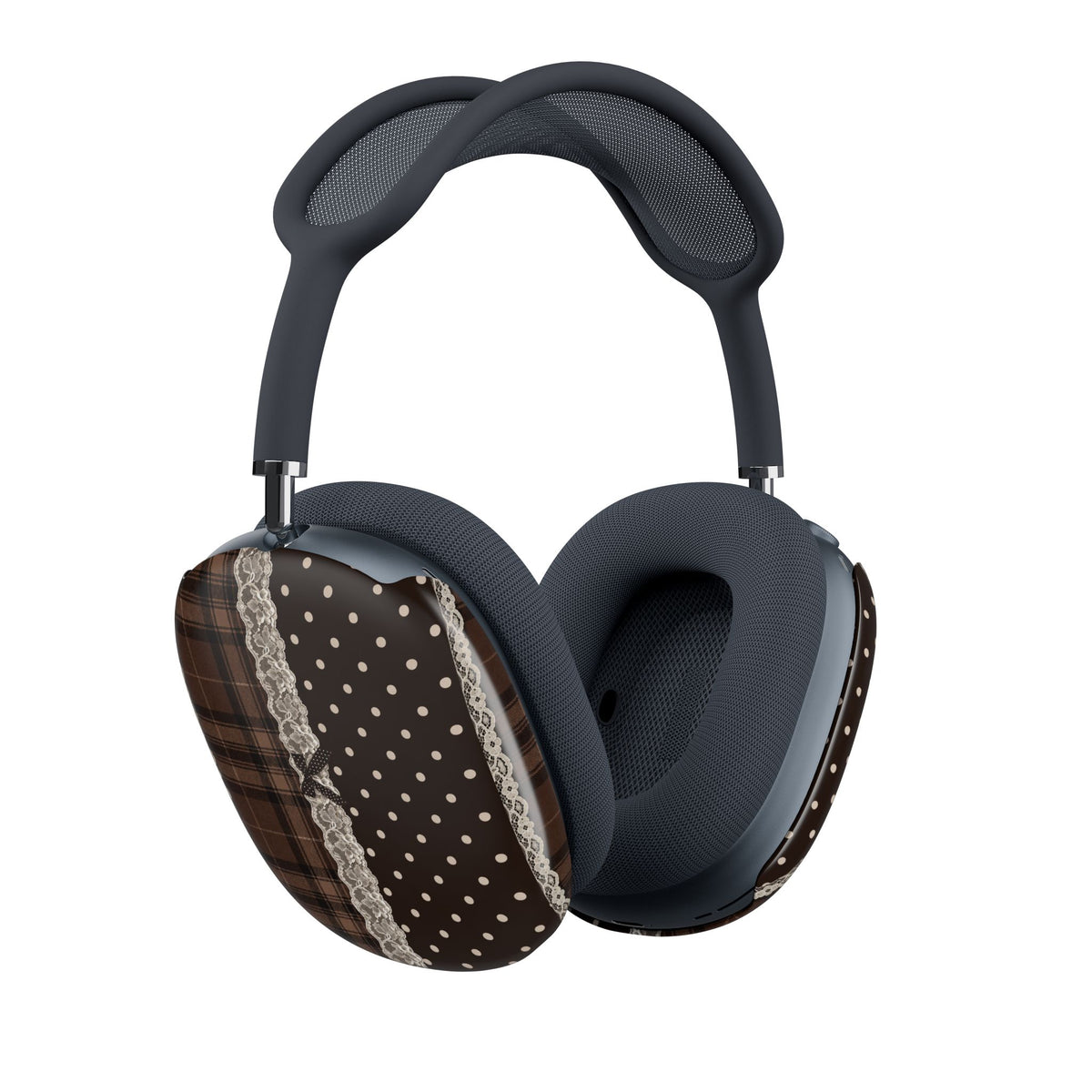 Brown Plaid & Lace - AirPods Max Case