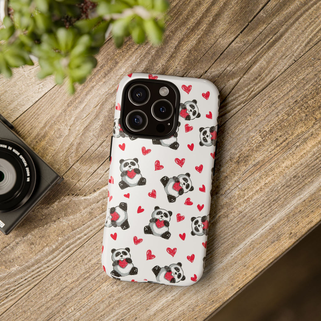 Cute Panda Pattern Phone Case — Tough Cases