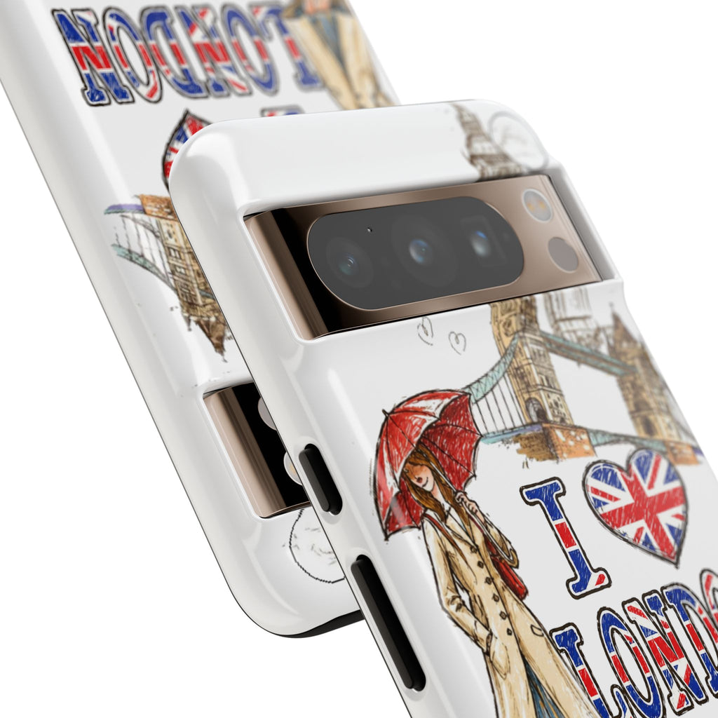 I Love London Illustrated Collage phone case | Tough Case