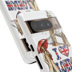 I Love London Illustrated Collage phone case | Tough Case