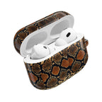Snake Print AirPod Case — Brown Python Pattern Protective Cover