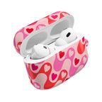 Heart Pattern AirPod Case — Pink Retro Love Protective Cover