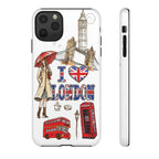 I Love London Illustrated Collage phone case | Tough Case