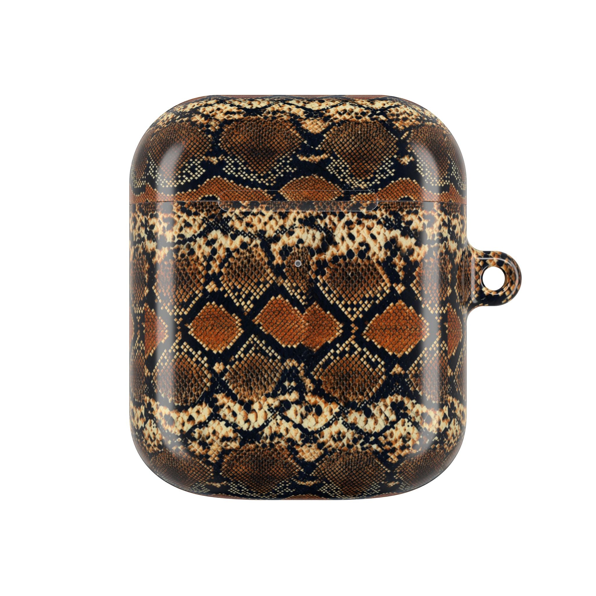 Snake Print AirPod Case — Brown Python Pattern Protective Cover