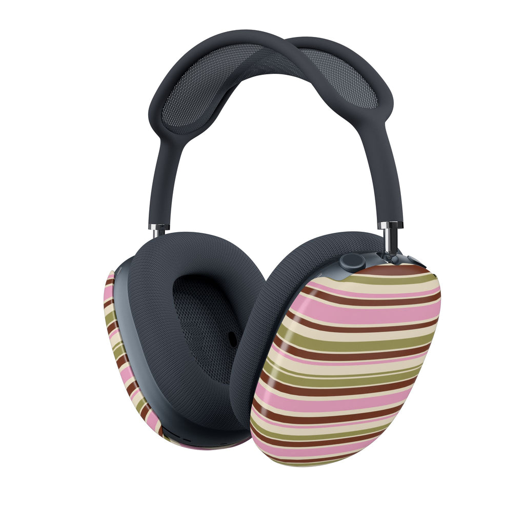 Striped Pink & Olive - AirPod Max Case