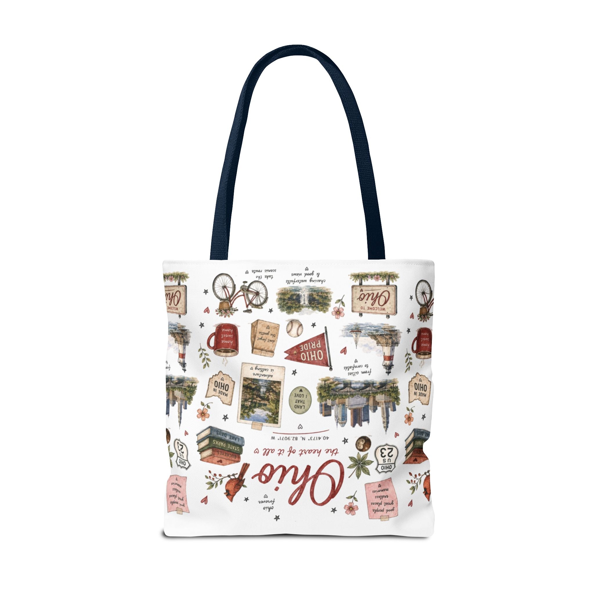 Ohio Illustrated Tote Bag — All-Over-Print Travel & Gift Tote