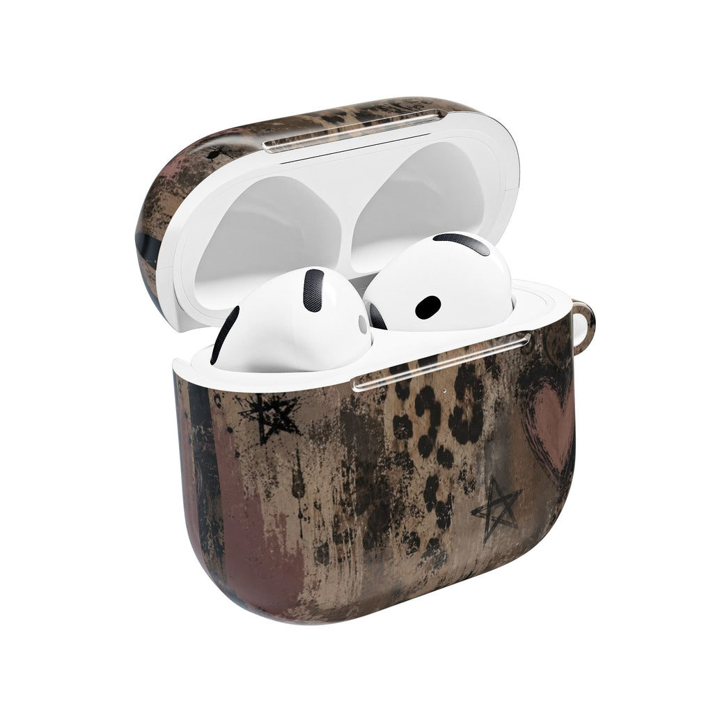 Leopard Heart AirPod Case — Vintage Glam Protective Cover