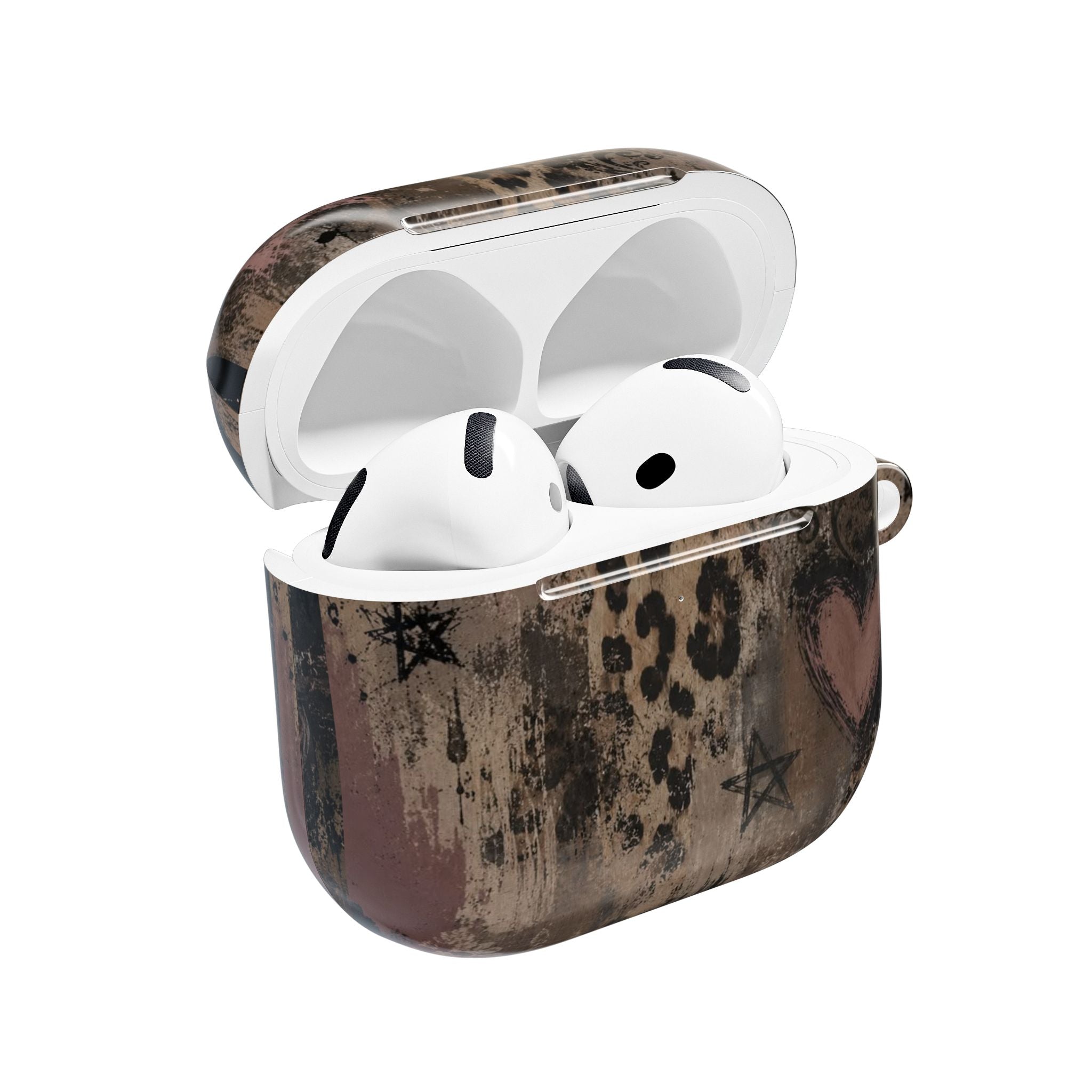 Leopard Heart AirPod Case — Vintage Glam Protective Cover